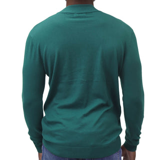 Hunter Green Traditional Fit Mockneck Sweater