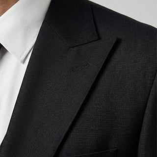 Joseph Michael 29105 Black Slim Fit Peak Lapel Vested Suit - Detail View