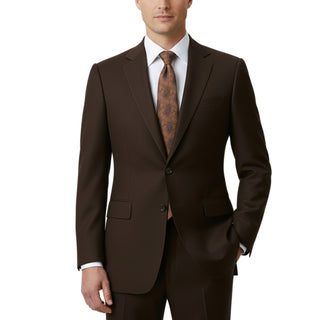 100% Wool 2 Button Modern Fit Brown Suit