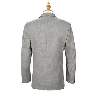 Stone Grey Vested Sharkskin Suit