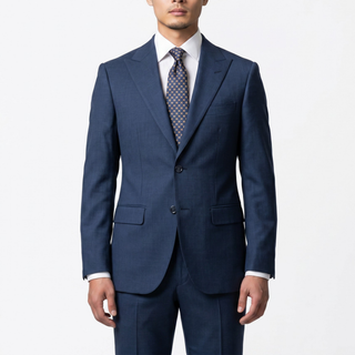 Joseph Michael M3090 Peak Slim Ink Sharkskin Slim Fit Suit - Front View