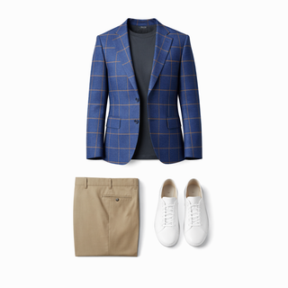 Big Plaid Modern Fit Sportcoat - Navy