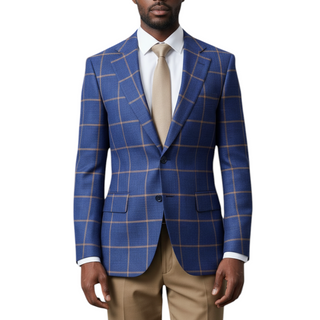Big Plaid Modern Fit Sportcoat - Navy