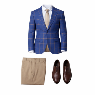 Big Plaid Modern Fit Sportcoat - Navy