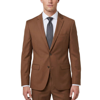 Joseph Michael 0905-1A Rust Sharkskin Slim Fit Suit - Front View