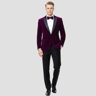 Stretch Slim Fit Velvet Blazer - 7 Colors