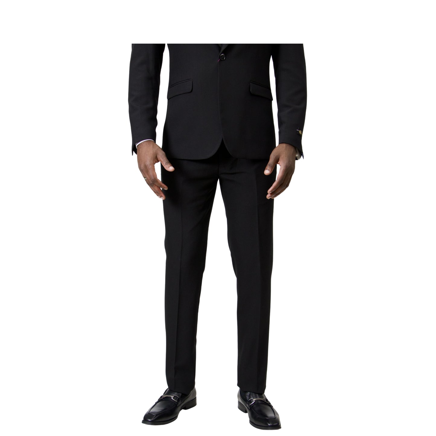 Royal Luxe Modern fit 1 Button Stretch Black