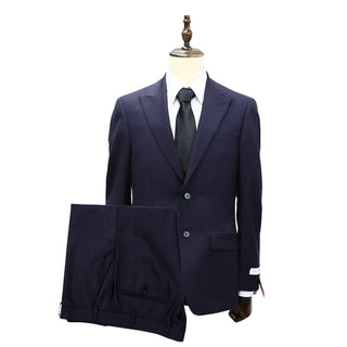 Calvin Klein Navy Blue Peak Lapel Suit