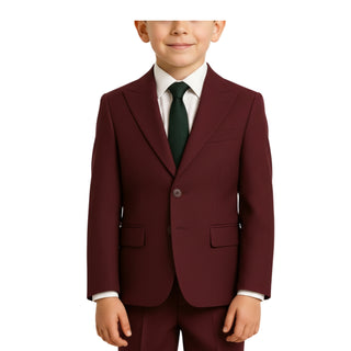 Ideal Boys' Burgundy 4-Way Stretch Suit