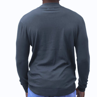 Charcoal Traditional Fit Mockneck Sweater