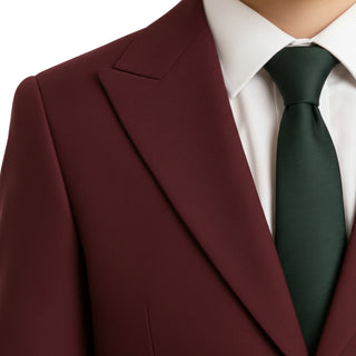 Ideal Boys' Burgundy 4-Way Stretch Suit