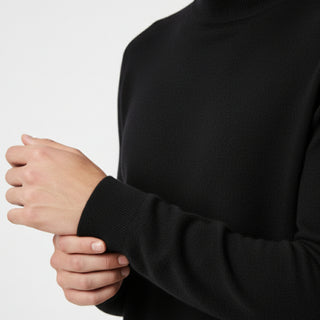 Black Traditional Fit Turtleneck Sweater