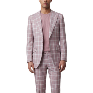 Joseph Michael Diego 43-18841-14 Mauve 3Pc Plaid Suit - Side View
