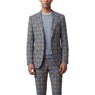 Joseph Michael Ava 43-19005-51 Indigo 3Pc Plaid Suit - Side View