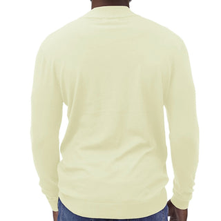 Ivory Traditional Fit Mockneck Sweater