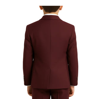 Ideal Boys' Burgundy 4-Way Stretch Suit