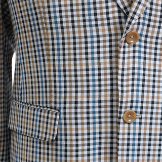 3 Piece Extrema Plaid Suit Grey 580