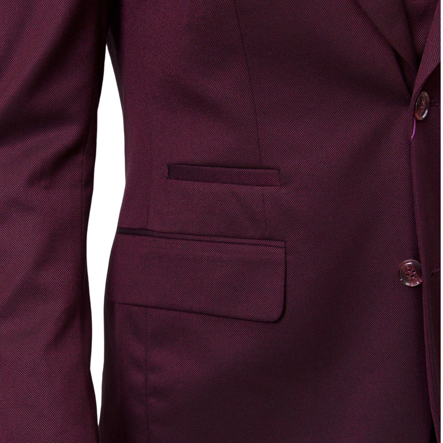 Royal Luxe Modern Fit Burgundy Vested Suit