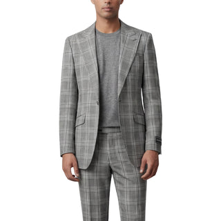 Joseph Michael Oliver 5-190599-90 Black 3Pc Plaid Suit - Side View