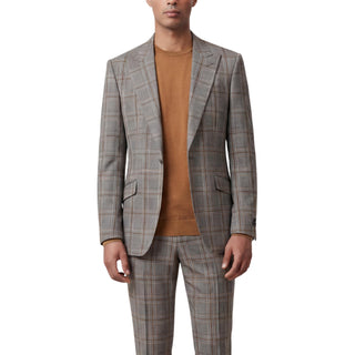 Joseph Michael Oliver 5-190599-91 Gray 3Pc Plaid Suit - Side View