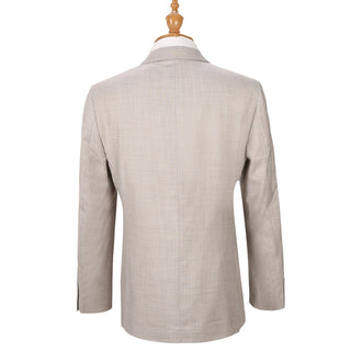 Shell/Beige Vested Sharkskin Suit