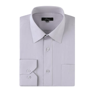 Slim Fit Luxe Convertible Cuff Dress Shirt Silver