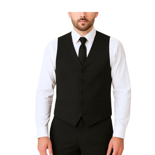 Black Vested Stretch Executive Suit