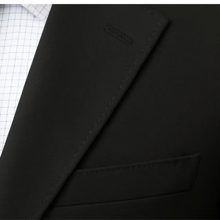 100% Wool 2 Button Slim Fit Black Suit