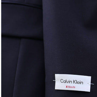 Calvin Klein Navy Blue Peak Lapel Suit