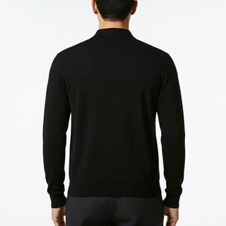 Jm2255 Black Long Sleeve Polo