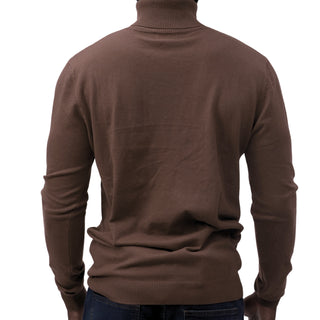 Brown Traditional Fit Turtleneck Sweater