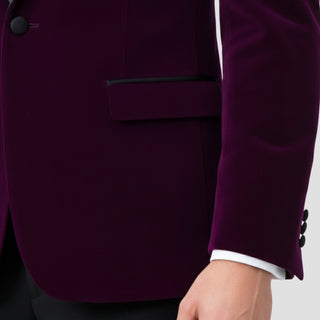 Stretch Slim Fit Velvet Blazer - 7 Colors