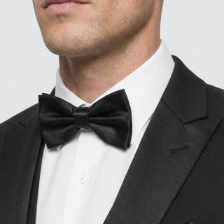 Joseph Michael Men's Black 3-Piece Vested Tuxedo — Peak Lapel