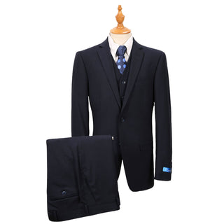Navy Vested Stretch Executive Suit