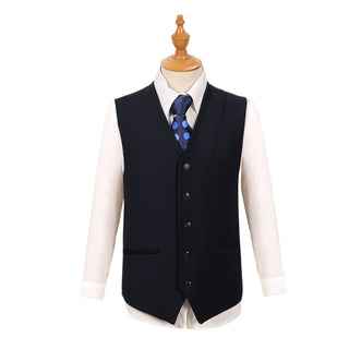 Navy Vested Stretch Executive Suit