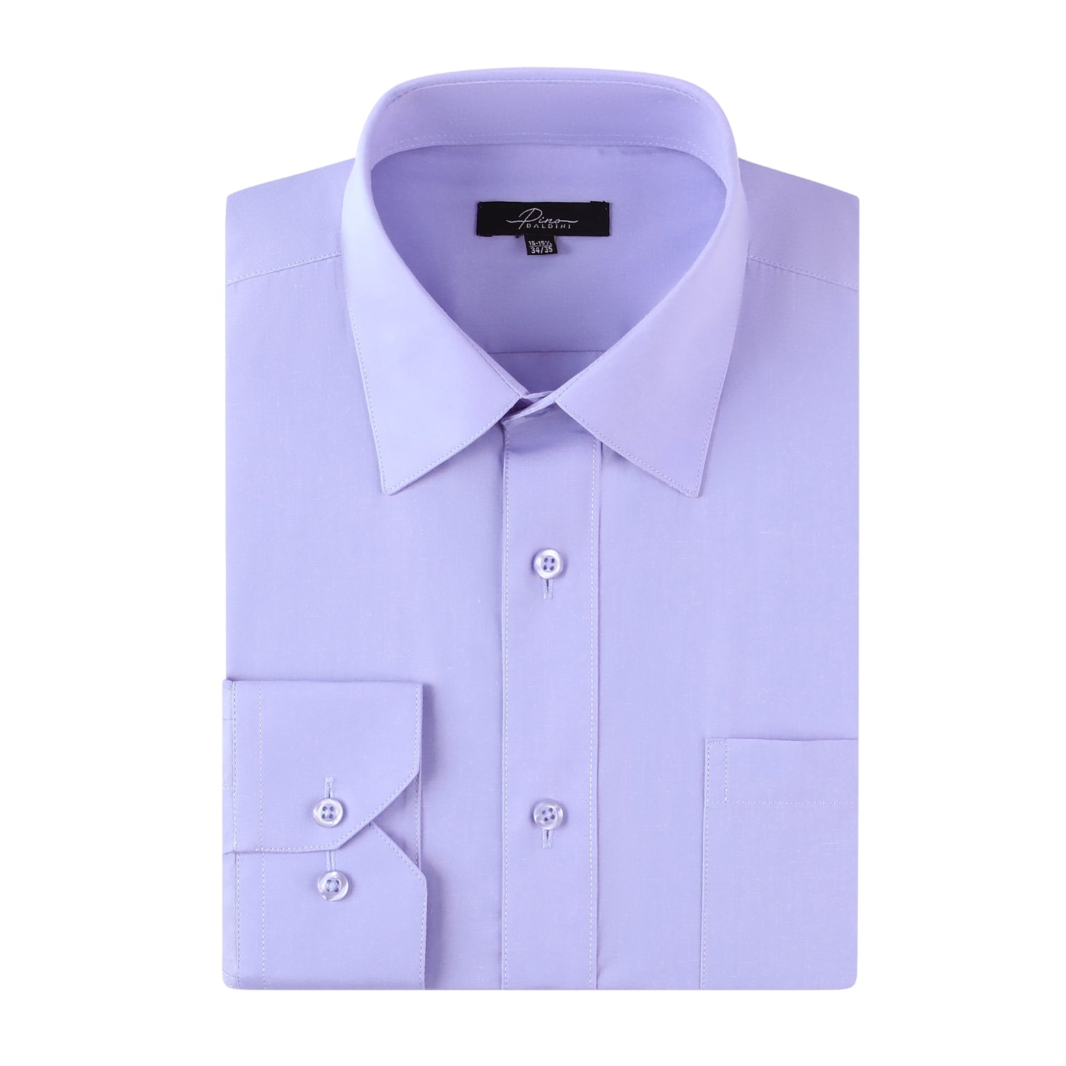 Pino Baldini Mens Lavender Slim Fit Dress Shirt Cotton Polyester Blend Long Sleeve Button-Down 15.5 34/35 Pino Baldini Mens Lavender Slim Fit Dress Shirt Cotton Polyester Blend Long Sleeve Button-Down 15.5 34/35