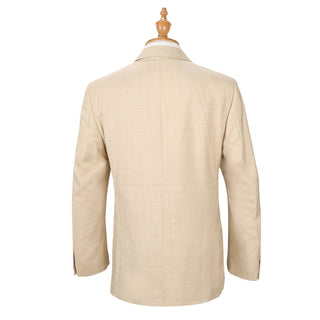 Sand Vested Sharkskin Suit