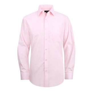 Full Fit Solid Dress Shirt Pink