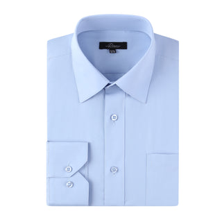 Slim Fit Luxe Convertible Cuff Dress Shirt Light Blue