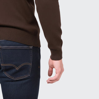 Brown Traditional Fit Turtleneck Sweater