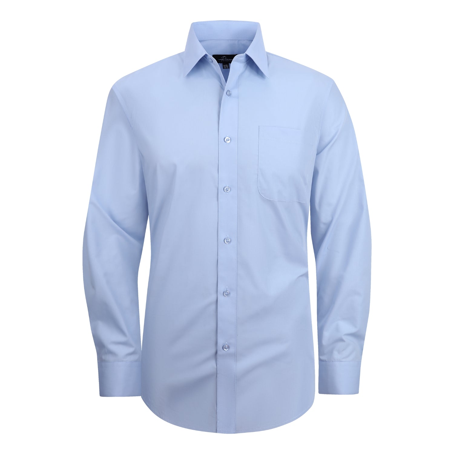 Pino Baldini Men's Slim Fit Dress Shirt Light Blue Cotton Polyester Blend 15.5" Neck 34-35" Sleeve for Formal Business Casual Wear Pino Baldini Men's Slim Fit Dress Shirt Light Blue Cotton Polyester Blend 15.5" Neck 34-35" Sleeve for Formal Business Casual Wear