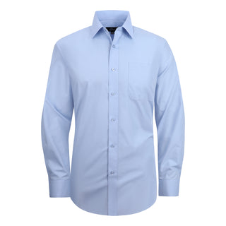 Slim Fit Luxe Convertible Cuff Dress Shirt Light Blue