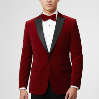 Stretch Slim Fit Velvet Blazer - 7 Colors