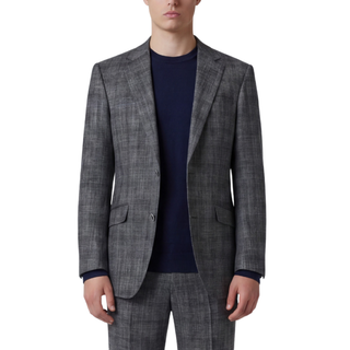 Joseph Michael Piazo Men's Charcoal 3-Piece Plaid Suit