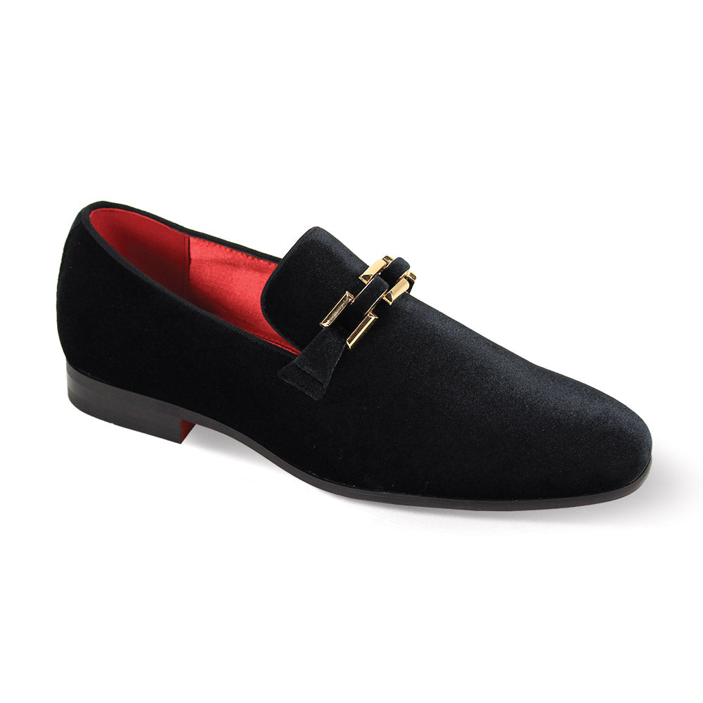 After Midnight Men's Black Velvet Slip-On Dress Loafers with Gold Buckle Accent | Elegant Evening Shoes for Men | Comfortable Work Shoes | Size 10 After Midnight Men's Black Velvet Slip-On Dress Loafers with Gold Buckle Accent | Elegant Evening Shoes for Men | Comfortable Work Shoes | Size 10