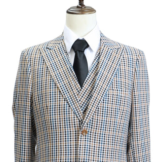 3 Piece Extrema Plaid Suit Grey 580