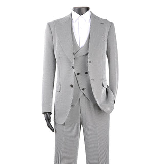 Pino Baldini Men's 3-Piece Vested Modern Fit Suit — Peak Lapel