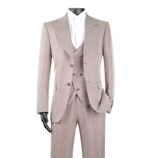 Pino Baldini Men's 3-Piece Vested Modern Fit Suit — Peak Lapel