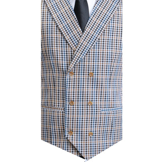 3 Piece Extrema Plaid Suit Grey 580