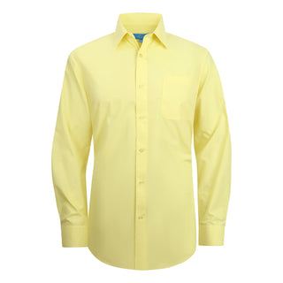 Full Fit Solid Dress Shirt Yellow